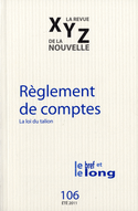 Revue XYZ de la nouvelle, no 106